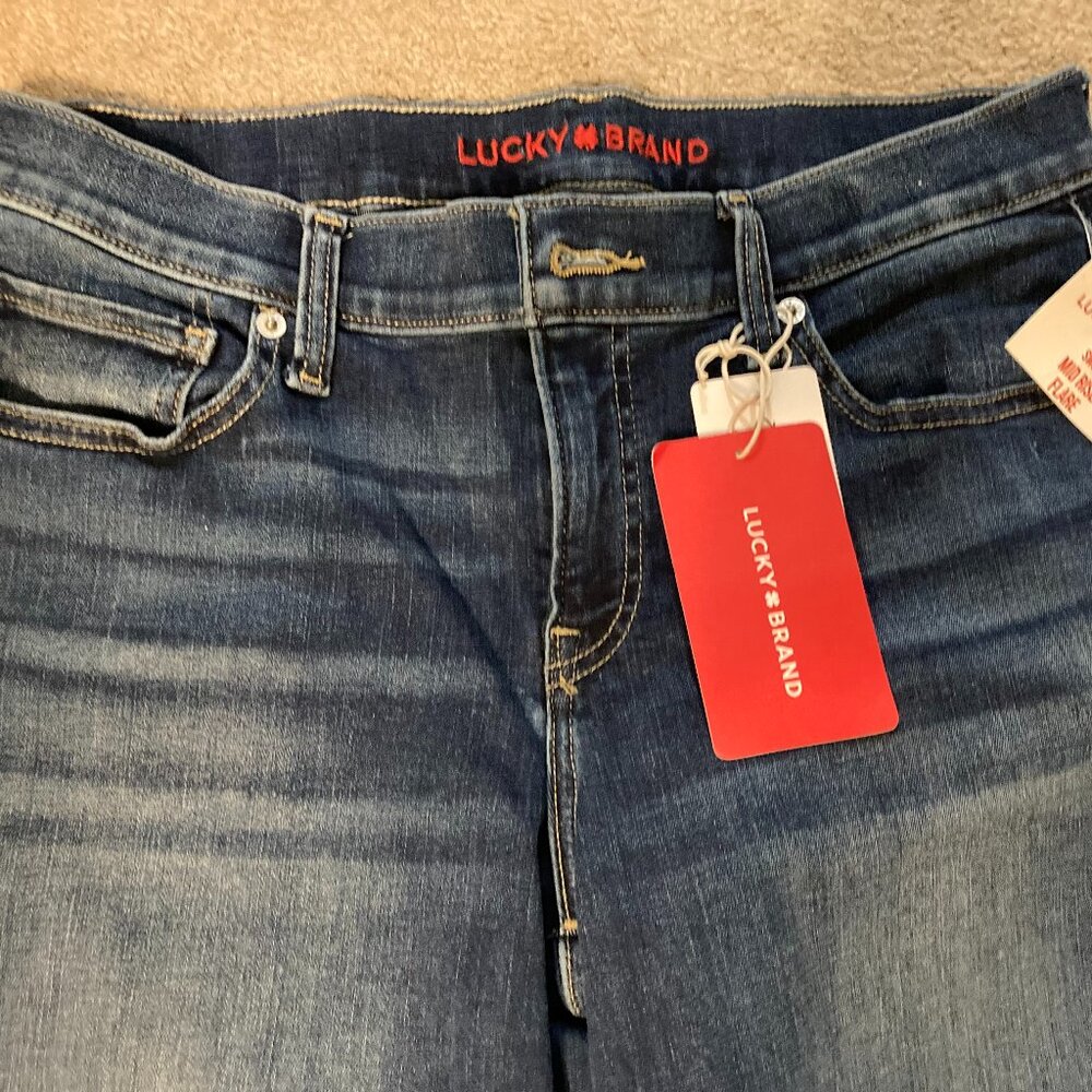 New LUCKY Mid-Low Rise Ultra Wide Jeans 6 - Picture 3 of 6